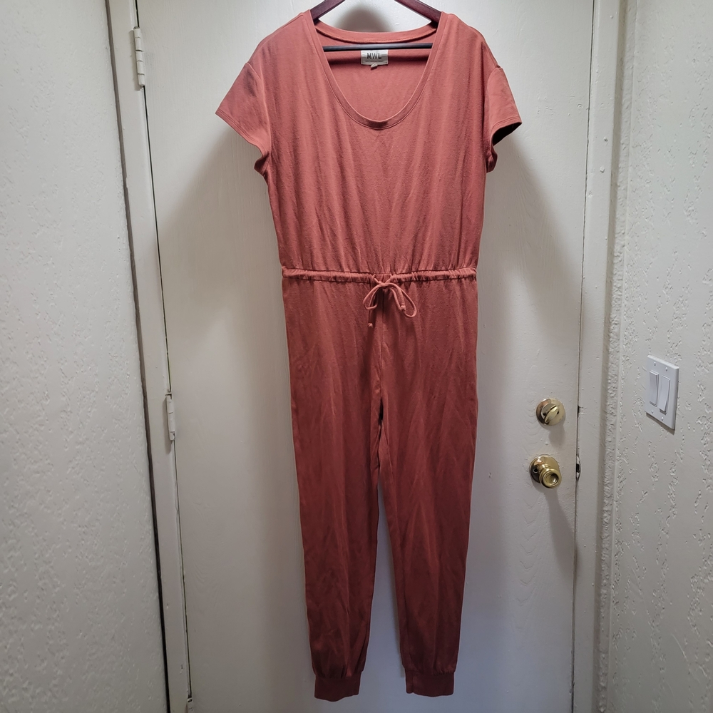 Madewell Terracotta Jumpsuit with Waist Tie